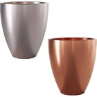Jogo 2 Vasos Cachepô Cerâmico Frankfurt 10 Bronze E Paladio -