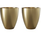 Jogo 2 Vasos Cachepô Cerâmico Frankfurt Ouro 14 - Japi