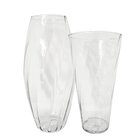 Jogo 2 Vasos Decorativos Vidro Rigado Ibiza E Oriental - Mist