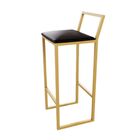 Jogo 3 Banqueta Alta Balcão Bistrô Dourada Confort Industrial