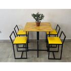 Jogo 3 Banqueta Baixa Para Cozinha Preta Industrial Estofado