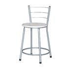 Jogo 3 Banquetas Baixas Ratan Cinza Retro Laca Branca