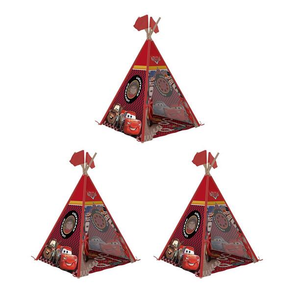 Jogo 3 Cabana Infantil Tenda Dubai Vermelho