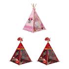 Jogo 3 Cabana Infantil Tenda Sevilla Rosa E Vermelho Menino E