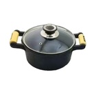 Jogo 3 Caçarolas Tampa Vidro  Tapioca E Cook Grill De Ferro