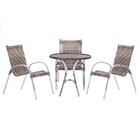 Jogo 3 Cadeiras Colombia 1 Mesa Alta Toquio De Área Externa,