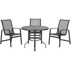 Jogo 3 Cadeiras De Area Em Aluminio E Tela Sling Clássic De P