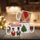 Jogo 3 Canecas De Natal Porcelana Premium Pinheiro E Quebra N