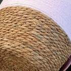 Jogo 3 Cestos Fibra Natural Algodão Rosa Organizador Multiuso