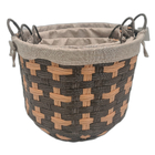 Jogo 3 Cestos Planta Fibra Sintética Organizador Multiuso