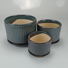 Jogo 3 Peças Cachepô Vaso Decorativo Planta Home&co Cerâmica