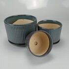 Jogo 3 Peças Cachepô Vaso Decorativo Planta Home&co Cerâmica