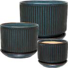 Jogo 3 Peças Cachepô Vaso Decorativo Planta Home&co Cerâmica