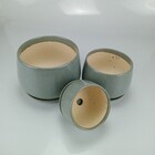 Jogo 3 Peças Cachepô Vaso Decorativo Planta Home&co Cerâmica