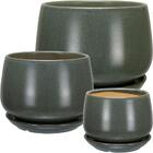 Jogo 3 Peças Cachepô Vaso Decorativo Planta Home&co Cerâmica