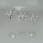 Jogo 3 Peças Castiçal Porta Velas Decorativo Home&co Eco Crys