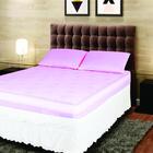 Jogo 3 Peças Lençol + Fronha Casal Malha Gel Elástico Liso