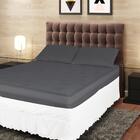 Jogo 3 Peças Lençol + Fronha Queen Malha Grossa Elástico