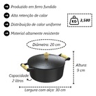 Jogo 3 Und Caçarolas Ferro E Alça Madeira 1 0  1 55 E 2 05 L