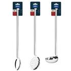 Jogo 3 Utensílios Restaurante Escumadeira Colher De Arroz Con