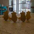 Jogo 4 Anéis Para Guardanapo De Latão Abacaxi - Lyor