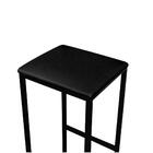 Jogo 4 Banqueta Alta Cozinha Balcão Bistrô Industrial Preta A