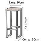 Jogo 4 Banqueta Alta Cozinha Balcão Bistrô Industrial Preta A