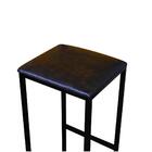 Jogo 4 Banqueta Alta Cozinha Balcão Bistrô Industrial Preta A