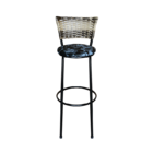 Jogo 4 Banqueta Alta Para Cozinha Ratan Cappuccino Premium Pr