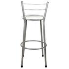 Jogo 4 Banquetas Altas Prata Branco