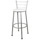 Jogo 4 Banquetas Altas Prata Branco