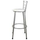 Jogo 4 Banquetas Altas Prata Branco