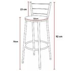 Jogo 4 Banquetas Altas Prata Preto