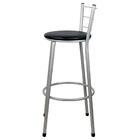 Jogo 4 Banquetas Altas Prata Preto