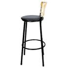 Jogo 4 Banquetas Altas Ratan Hawai Preta Palha