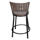 Jogo 4 Banquetas Baixas Para Cozinha Hawai Café Marrom