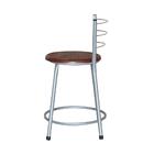 Jogo 4 Banquetas Baixas Ratan Cinza Retro Marrom