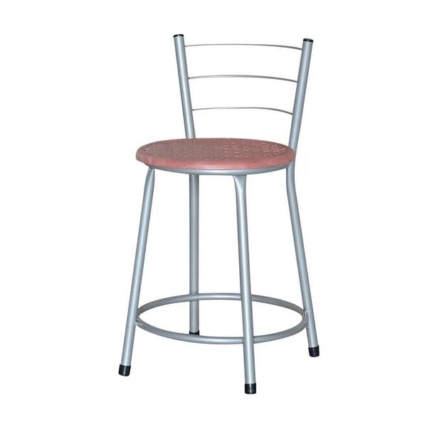 Jogo 4 Banquetas Baixas Ratan Cinza Retro Terracota