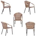 Jogo 4 Cadeiras Capuccino Para Area Edicula Jardim Biquini Fe