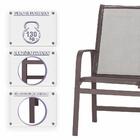 Jogo 4 Cadeiras De Area Em Aluminio E Tela Sling Clássic De P