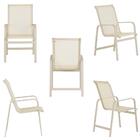 Jogo 4 Cadeiras De Area Em Aluminio E Tela Sling Clássic De P