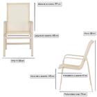 Jogo 4 Cadeiras De Area Em Aluminio E Tela Sling Clássic De P