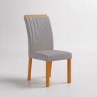 Jogo 4 Cadeiras De Jantar Miami Estofadas Em Mdf Freijó E Pra