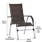 Jogo 4 Cadeiras E Mesa Vênus - Área, Piscina, Jardim