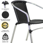 Jogo 4 Cadeiras Floripa E Mesa Com Tampo Tramado Em Alumínio