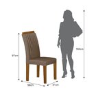 Jogo 4 Cadeiras Miami Yescasa Marrom Bege