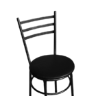 Jogo 4 Cadeiras Para Cozinha Epoxi Craqueada Assento Estofado