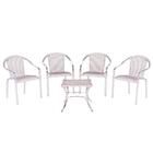 Jogo 4 Cadeiras Toquio 1 Mesa Baixa Colombia De Área Externa,