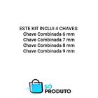 Jogo 4 Chaves Combianda Tramontina 6 A 9 Mm Aço Cromado