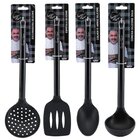 Jogo 4 Colheres Silicone Black Henrique Fogaça Escumadeira, C